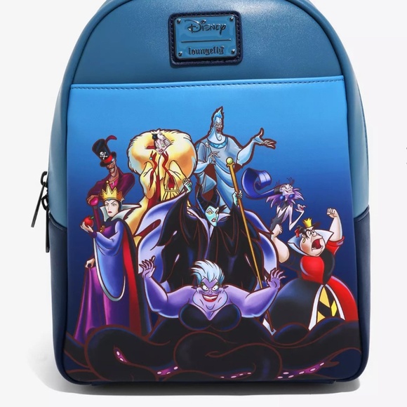Loungefly Villain Maleficent Ursula Cruella Evil Queen Hades Mini Backpack - Picture 1 of 8